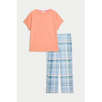 Pijama de bumbac cu imprimeu