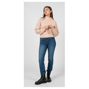 Pulover cu guler inalt din amestec de lana - 34