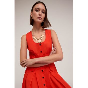 Rochie-camasa midi evazata