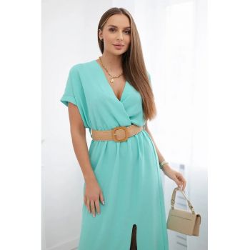 Rochie lunga cu o curea in talie -