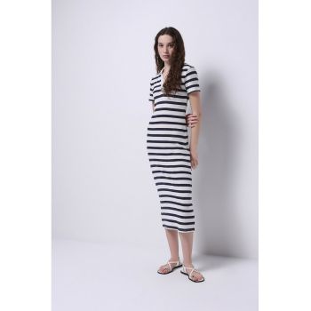 Rochie lunga din amestec de bumbac
