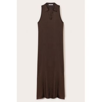 Rochie maxi cu guler