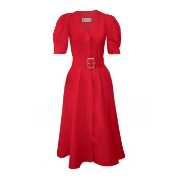 Rochie mini evazata cu maneci bufante Bell