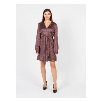 Rochie satinata cu decolteu in V
