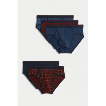 Set de boxeri din amestec de bumbac cu model - 5 perechi