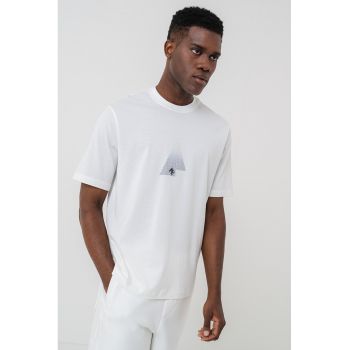 Tricou cu imprimeu grafic pe partea din fata
