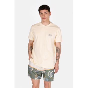 Tricou cu imprimeu text pe partea din spate