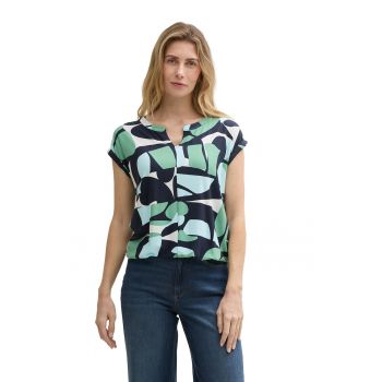 Tricou cu maneci scurte si model geometric