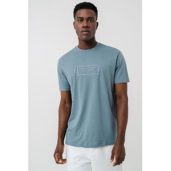 Tricou regular-fit cu logo brodat