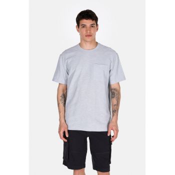 Tricou uni cu buzunar pe piept