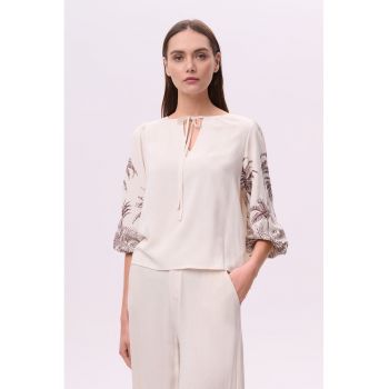 Bluza lejera din amestec de in