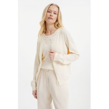 Cardigan uni cu nasturi