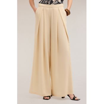 Pantaloni ampli din amestec de lyocell