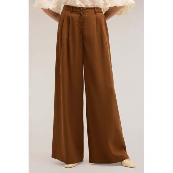 Pantaloni de lyocell si in cu buzunare laterale