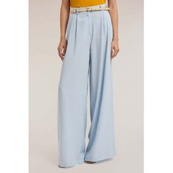 Pantaloni de lyocell si in cu buzunare laterale