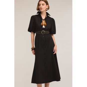Rochie-camasa midi din bumbac