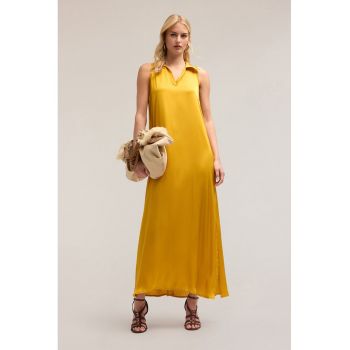 Rochie maxi cu guler