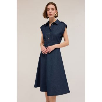 Rochie midi din denim