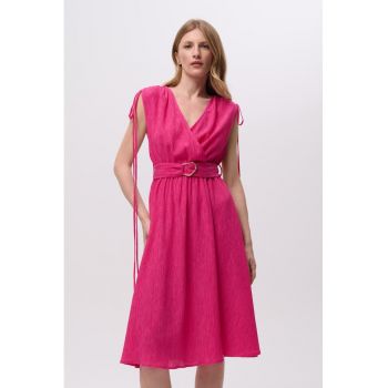 Rochie texturata din amestec de lyocell