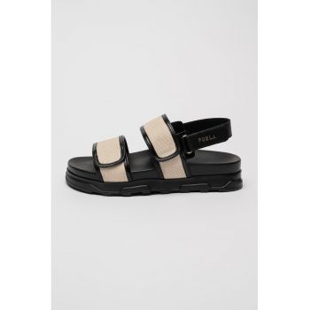 Sandale din material textil cu velcro