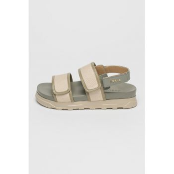 Sandale textile cu velcro