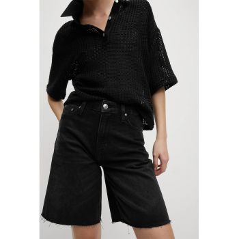 Bermude de denim cu talie inalta