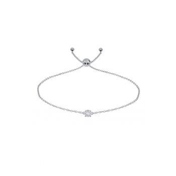 Bratara illusion - aur 18k - diamante naturale 0.07 ct -  Argintiu