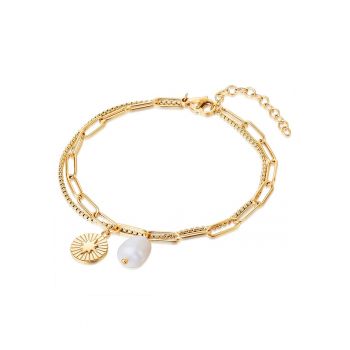 Bratara stratificata placata cu aur de 14K