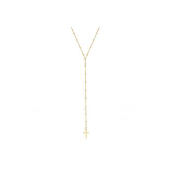 Colier din otel inoxidabil placat cu aur de 14K