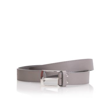 Curea unisex din piele naturală - Gri box 3,5 cm
