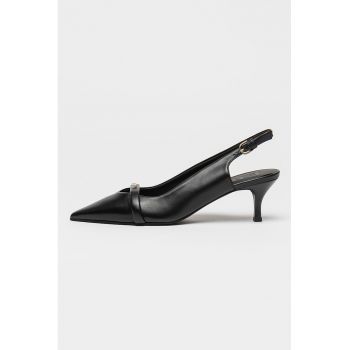 Pantofi slingback de piele cu varf ascutit Core