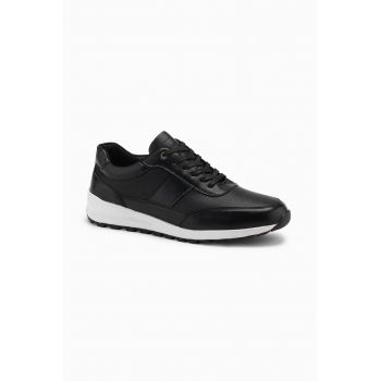 Pantofi sport de piele ecologica cu varf patrat