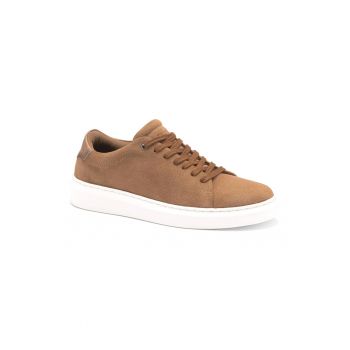Pantofi sport din piele intoarsa si piele