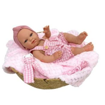 Papusa Nines D Onil, Vichy, bebelus, cu hainute roz, cu miros de vanilie, 37 cm