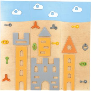 Perete de catarare Castel, 243x241 cm, pentru sala de sport gradinita