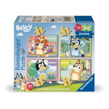 Ravensburger - Puzzle Bluey 4 buc in cutie 2 3 4 5 piese