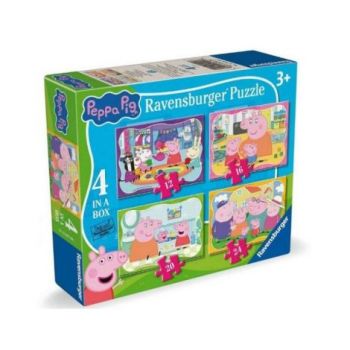 Ravensburger - Puzzle Peppa Pig 4 puzzle in cutie 12 16 20 24 piese