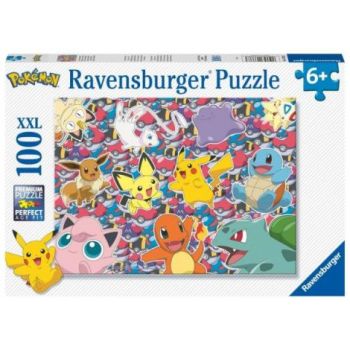 Ravensburger - Puzzle Pokemon gata de lupta 100 piese XXL