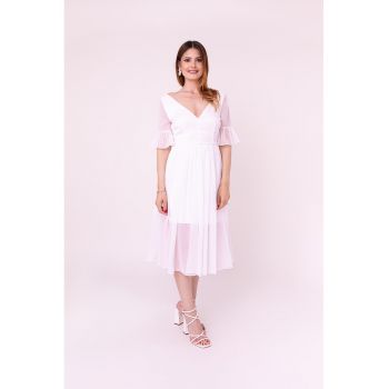 Rochie midi cu decolteu in V Promise