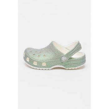 Saboti slingback cu aspect stralucitor