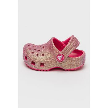 Saboti slingback cu model clasic si aspect stralucitor