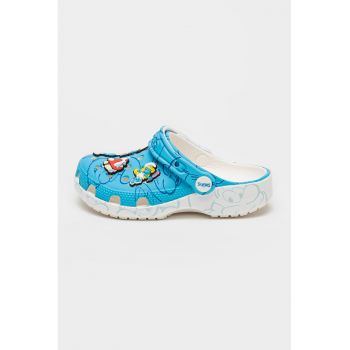Saboti slingback cu model clasic si imprimeu desene animate