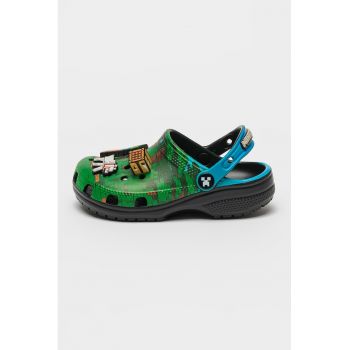Saboti slingback cu model clasic si imprimeu desene animate