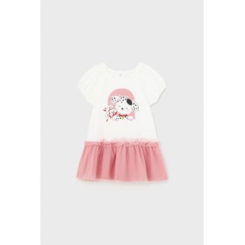 Set de rochie cu croiala in A si imprimeu si chiloti - 2 Piese