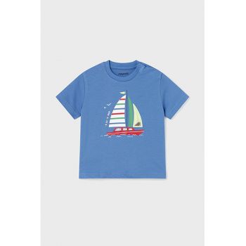 Tricou de bumbac cu imprimeu - Albastru -
