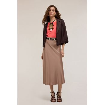 Fusta midi de satin