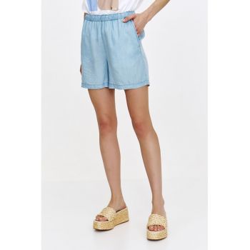 Pantaloni scurti de lyocell cu talie elastica