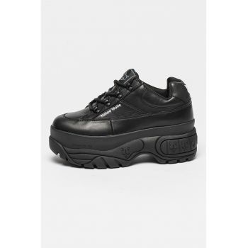 Pantofi sport demi-wedge de piele Sporty