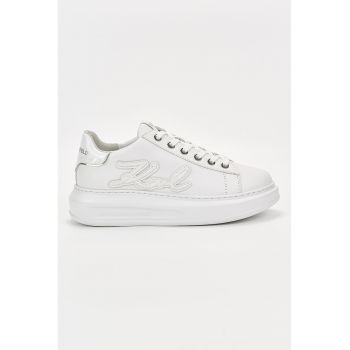 Pantofi sport din piele cu imprimeu logo