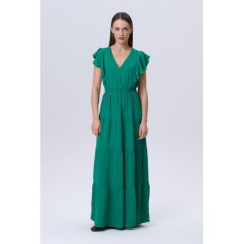 Rochie cu croiala in A cu maneci fluture
